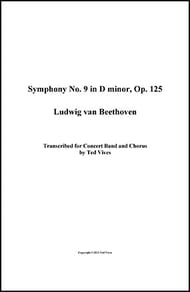 Symphony No. 9 in D Minor, Op. 125 Concert Band sheet music cover Thumbnail